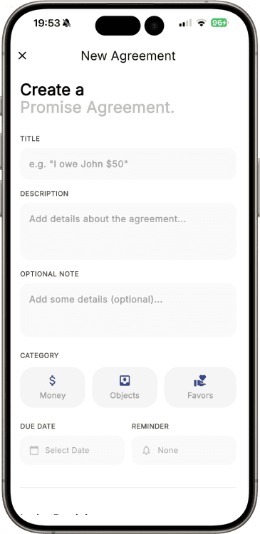 WeAgreed App Interface - Background